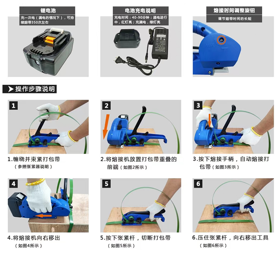 R16電動棉花打包帶熔接機